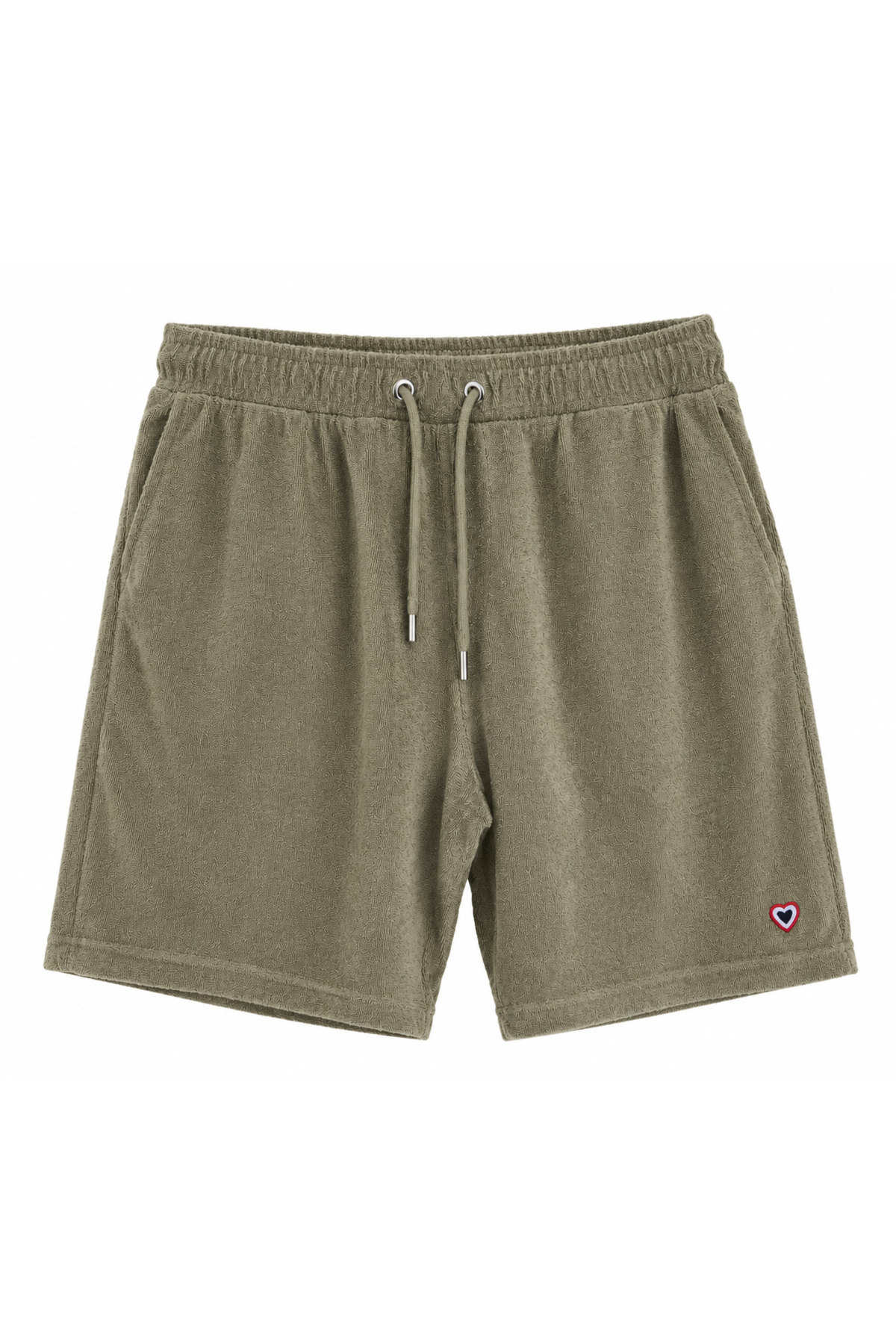 Short en éponge olive homme