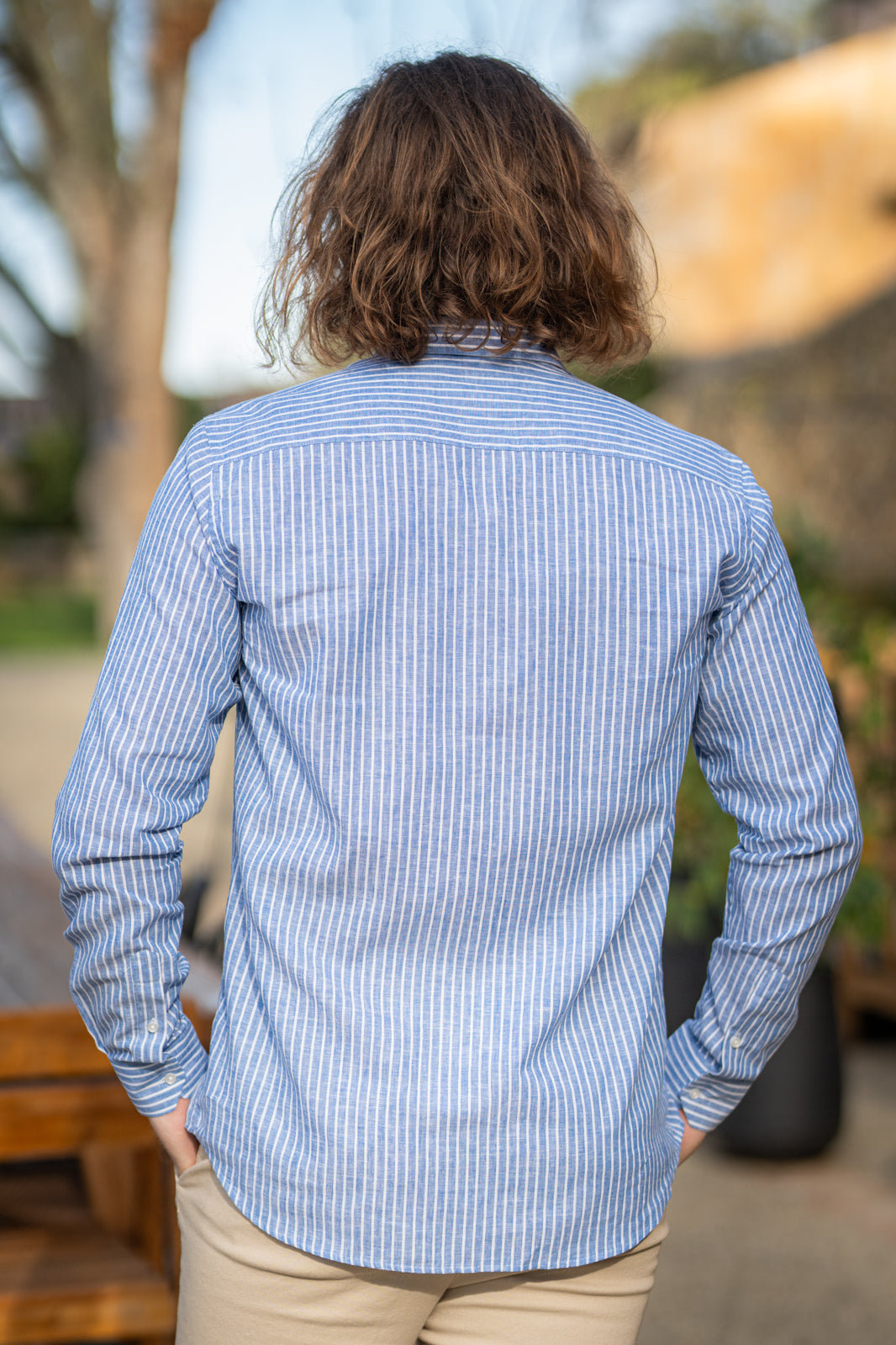 Chemise rayée bleu GABRIEL