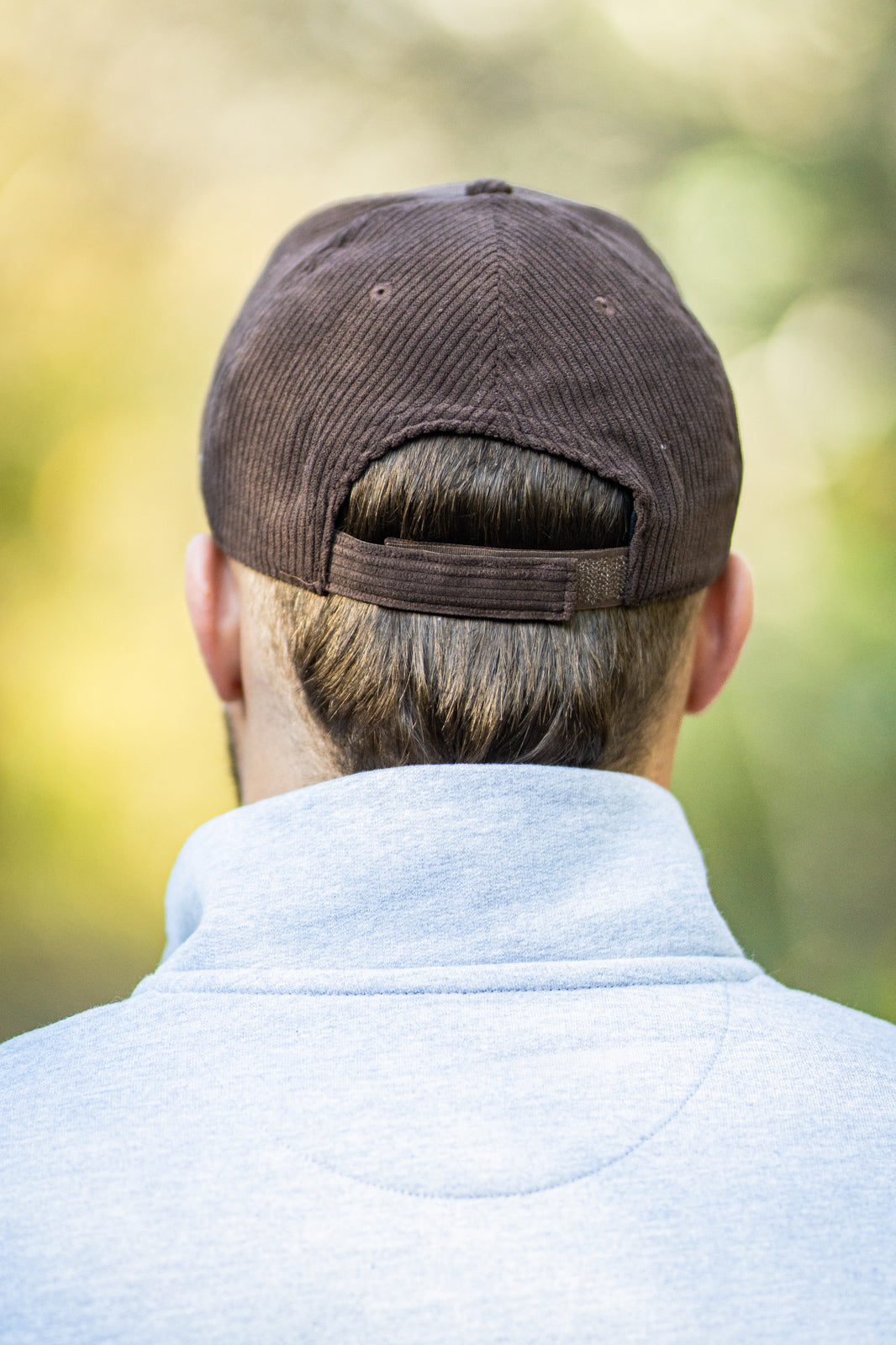 Casquette velours côtelé marron