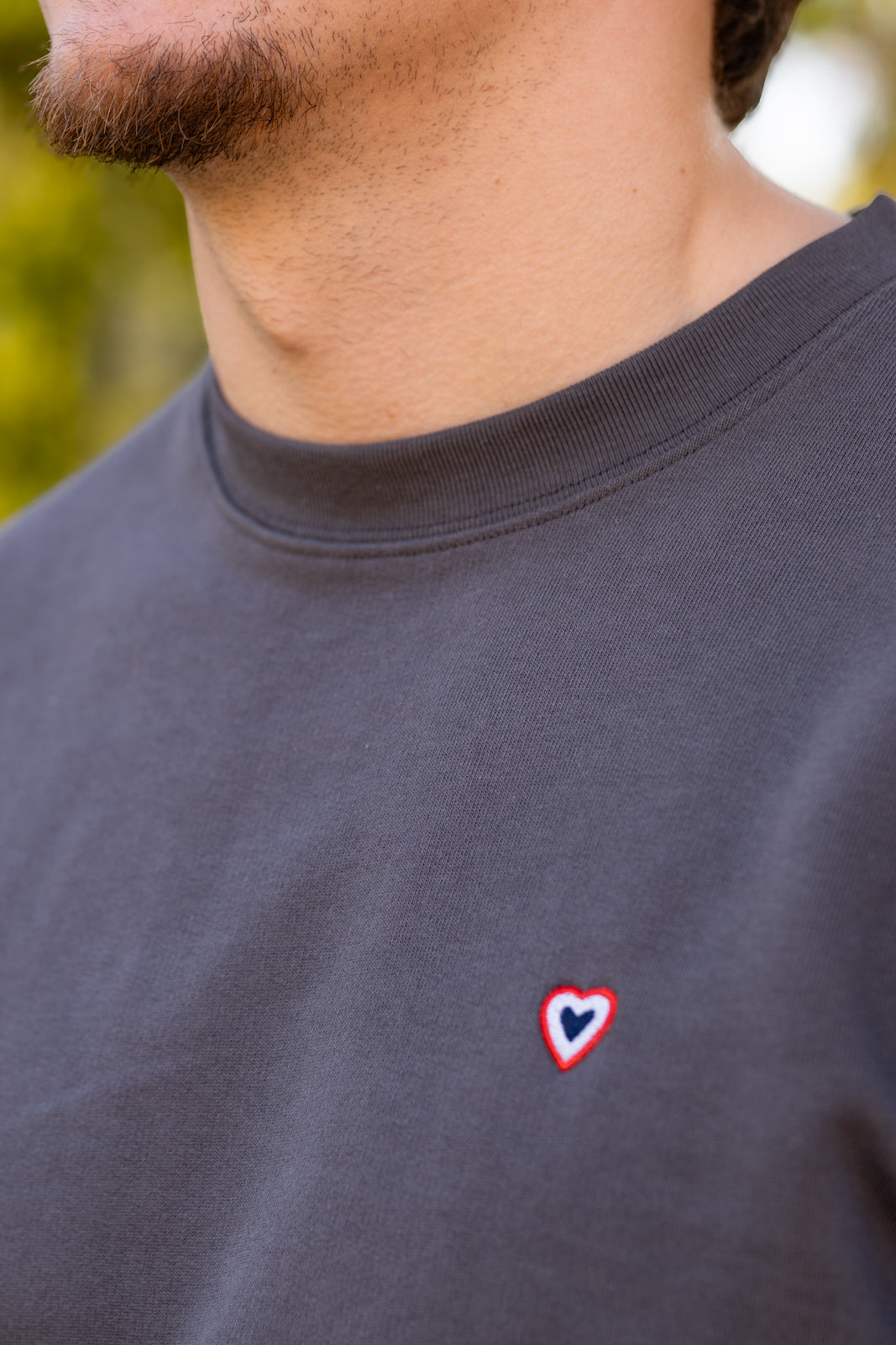 Sweat anthracite col rond LUCIEN