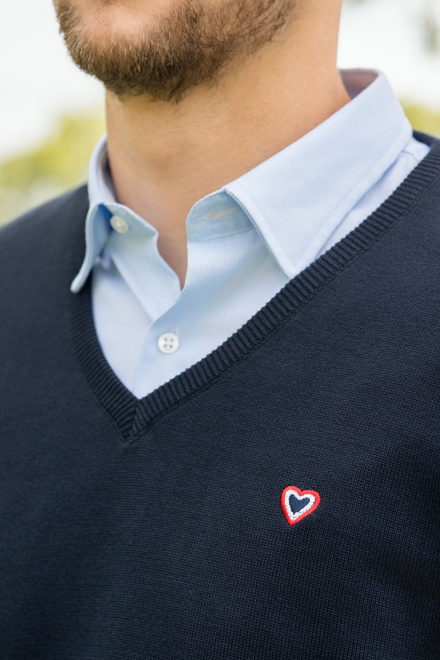 Pull col V nuit