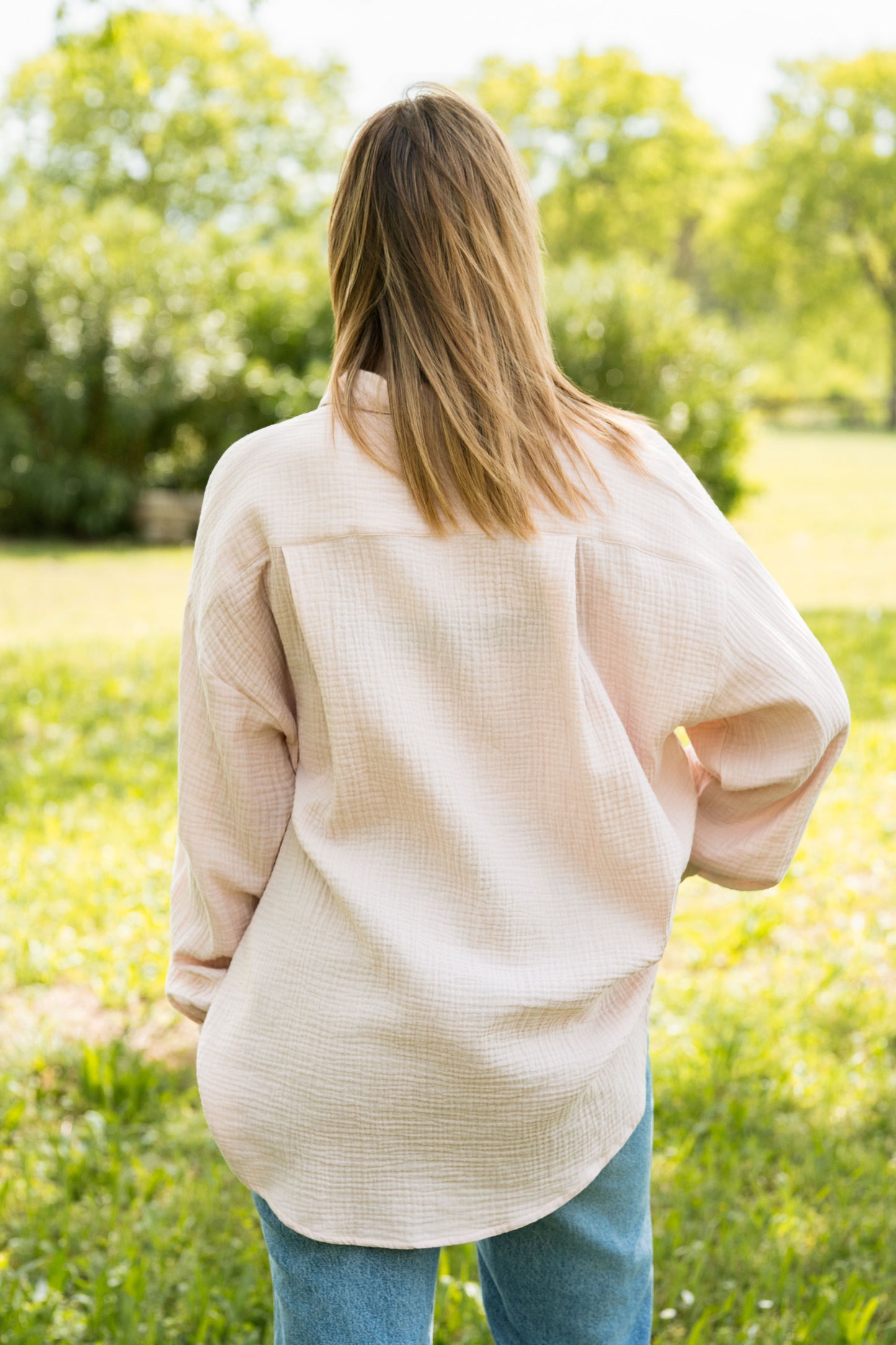 Chemise rose poudré LOUISE