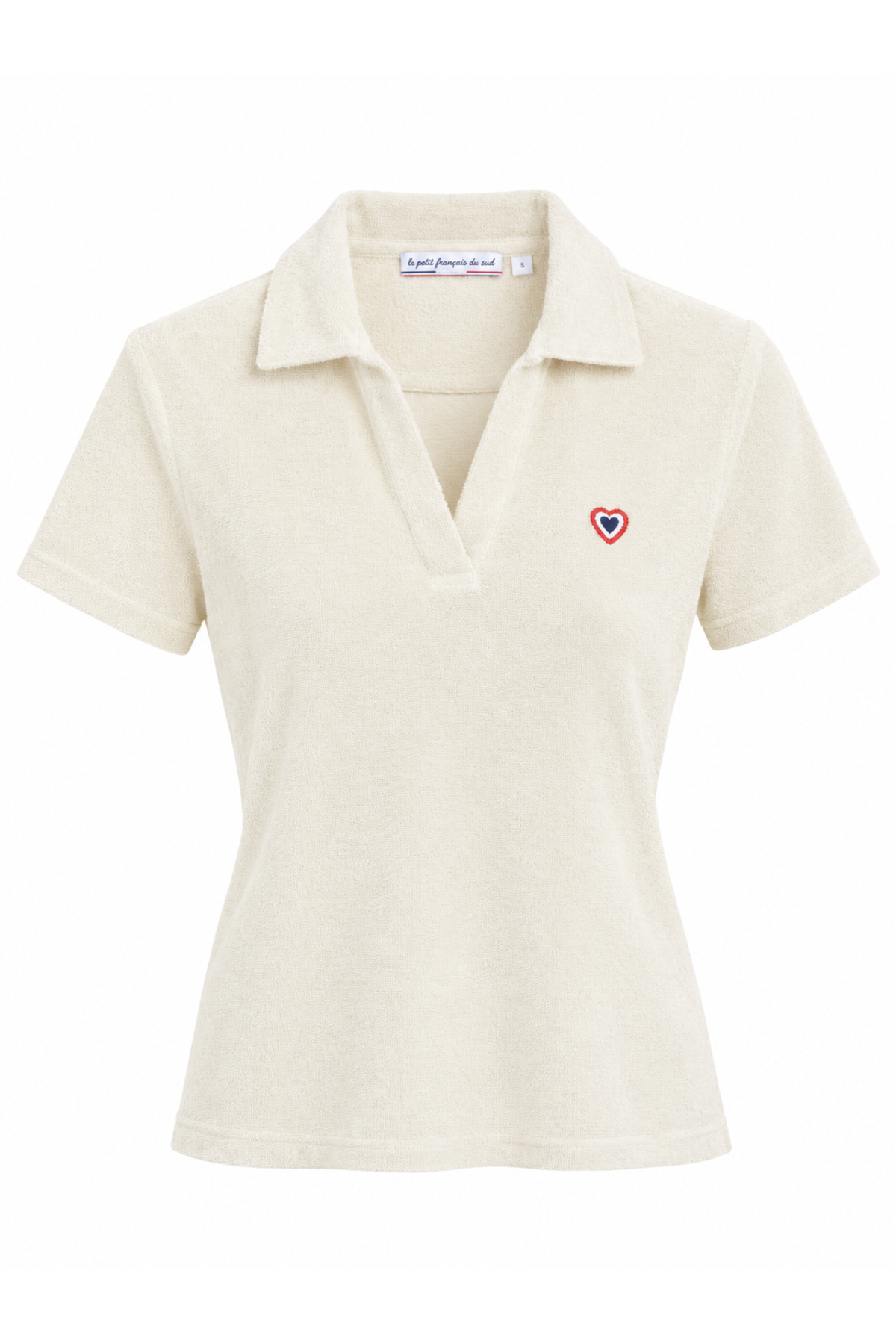 Polo éponge écru femme