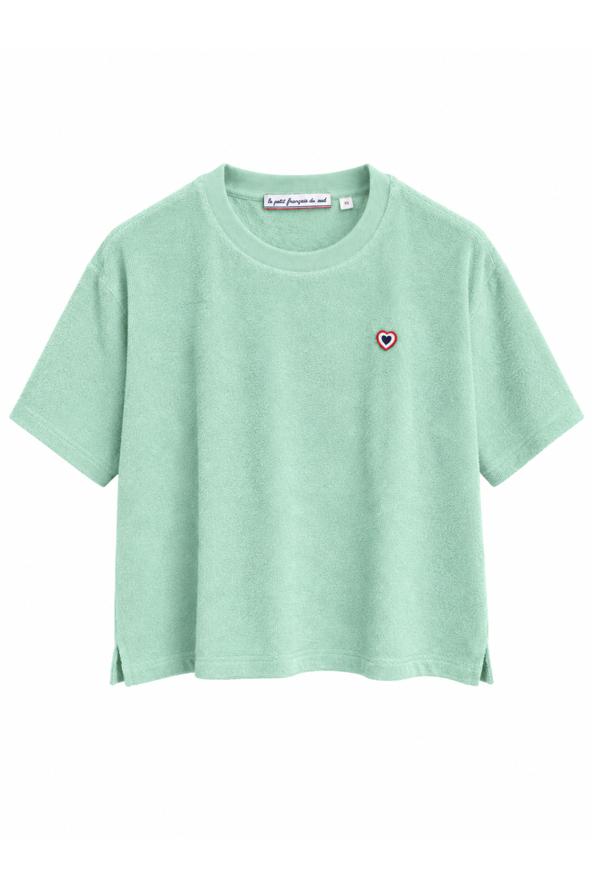 T-shirt éponge vert d'eau femme