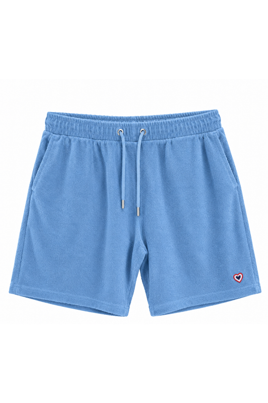 Short en éponge bleu ciel homme