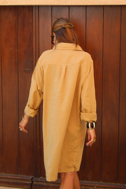 Robe chemise cumin