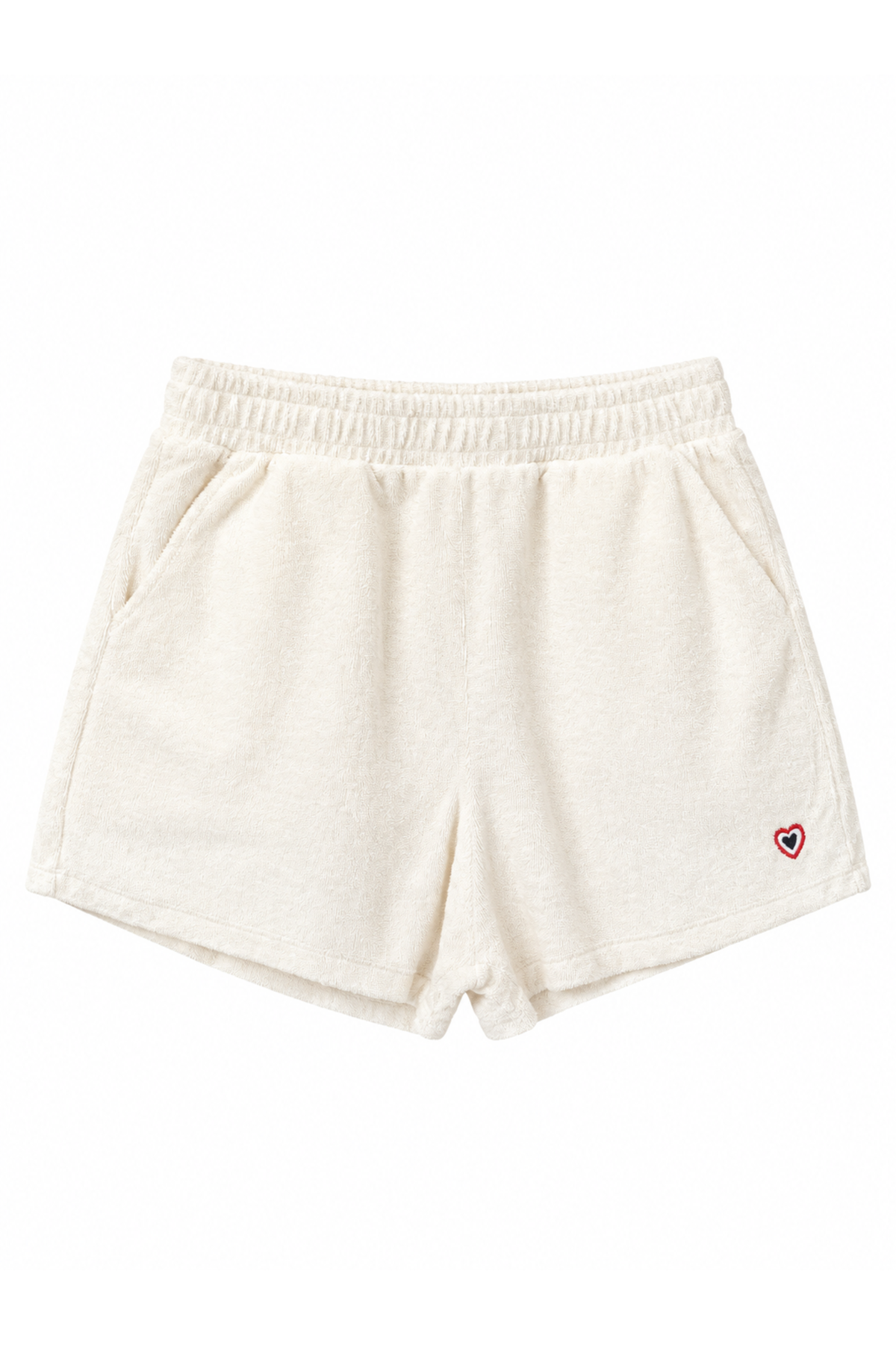 Short éponge écru femme