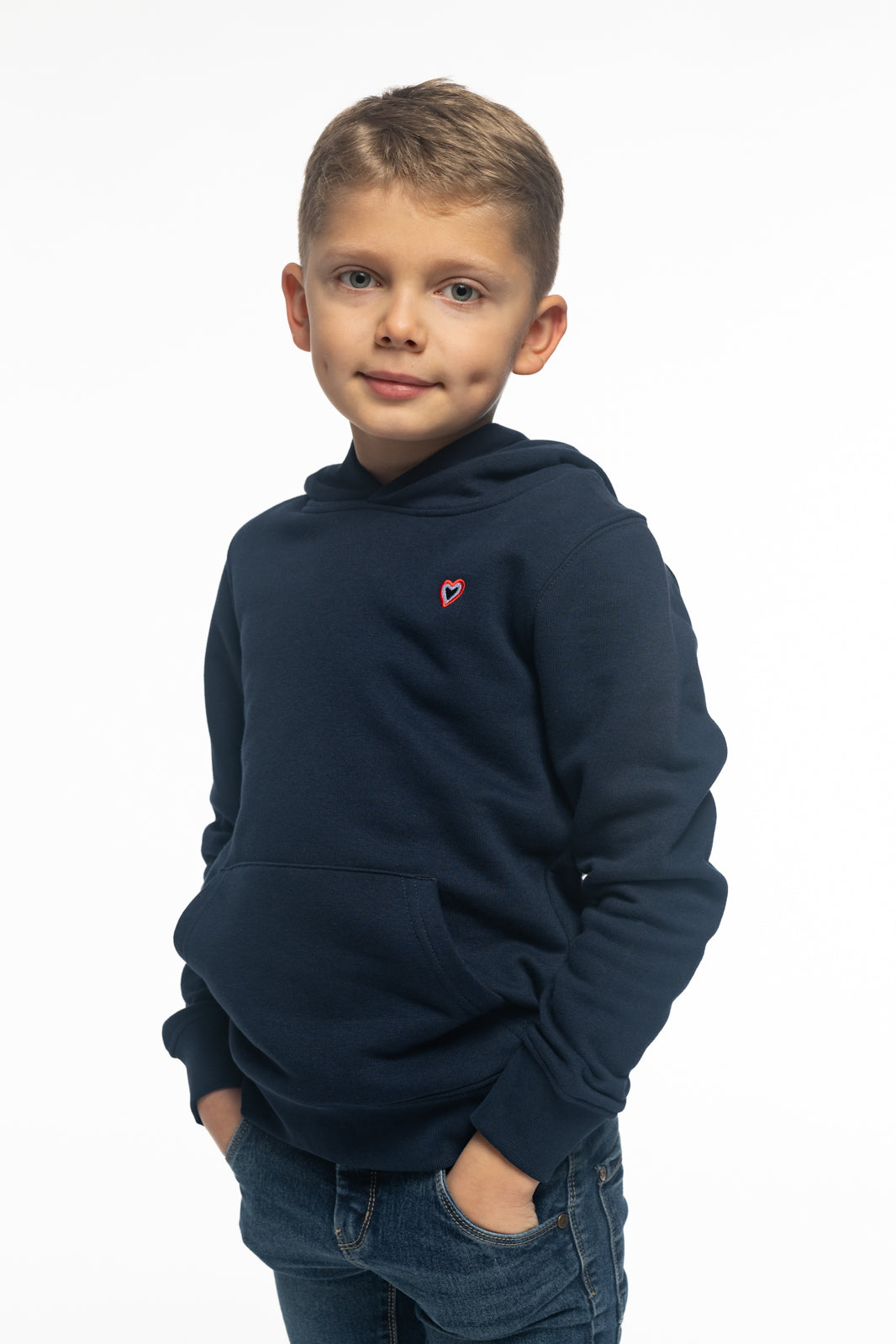 Sweat à capuche marine enfant