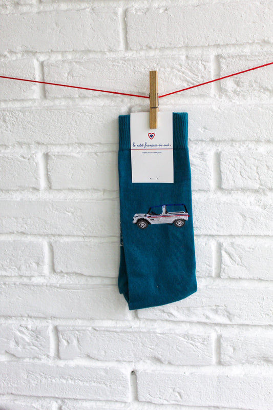 Chaussettes turquoise méhari