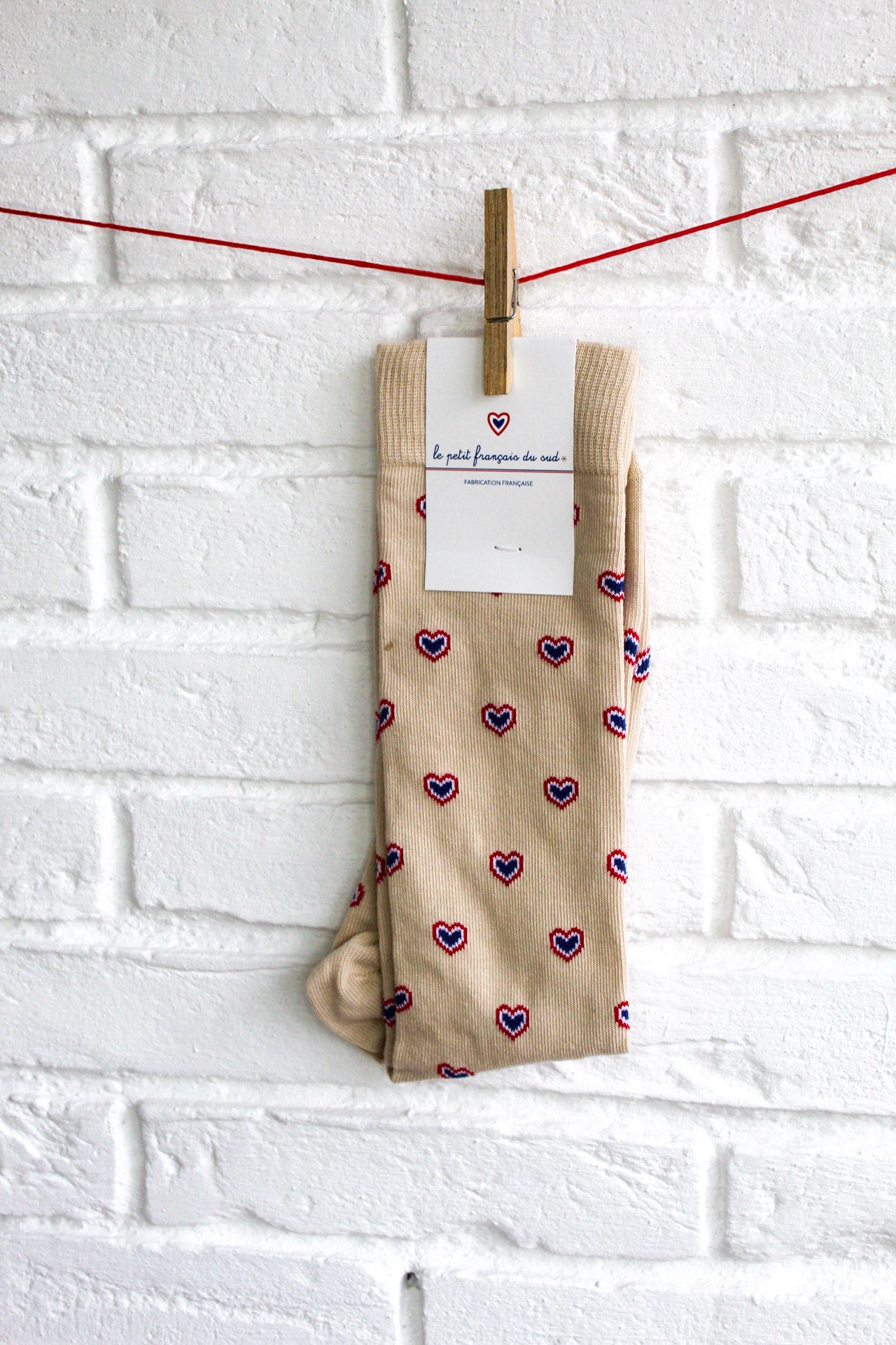 Chaussettes multicoeurs sable