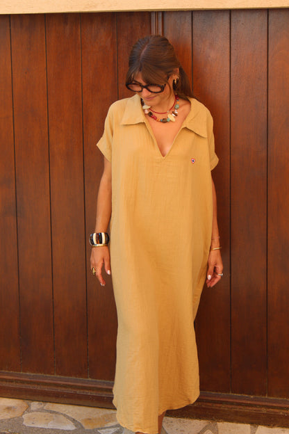 Tunique manches gaze de coton cumin