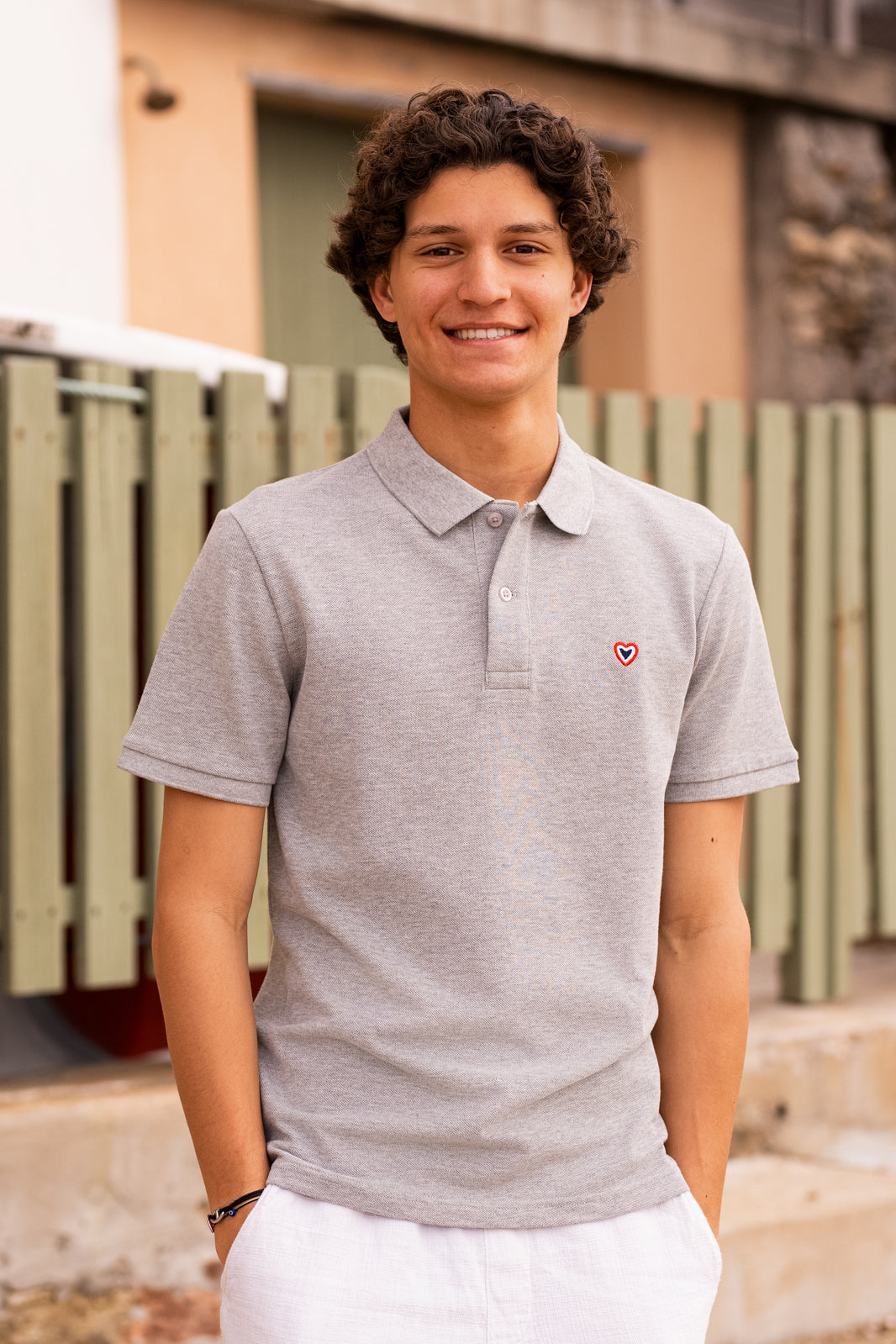 Polo gris chiné CHARLES