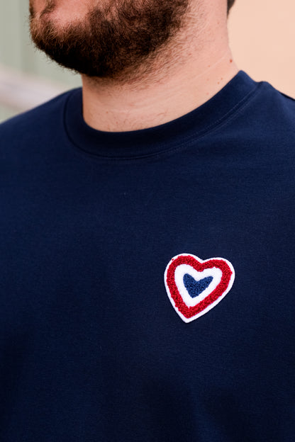 T-shirt bouclette marine