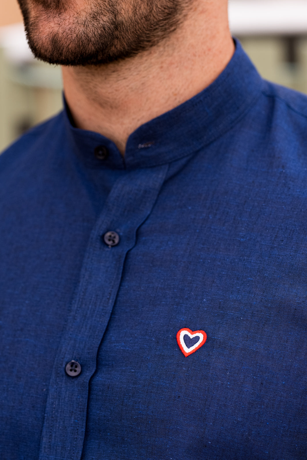 Chemise bleu nuit MAO