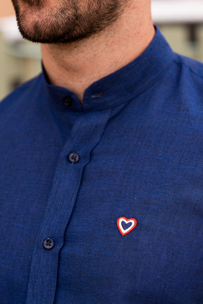 Chemise bleu nuit MAO