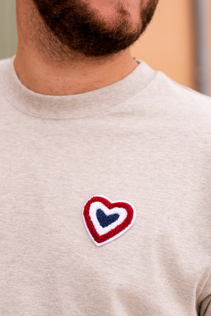 T-shirt bouclette crème chiné