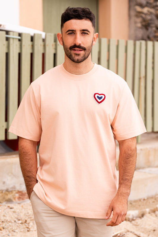 T-shirt bouclette pêche