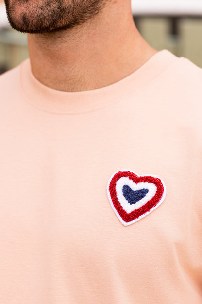 T-shirt bouclette pêche