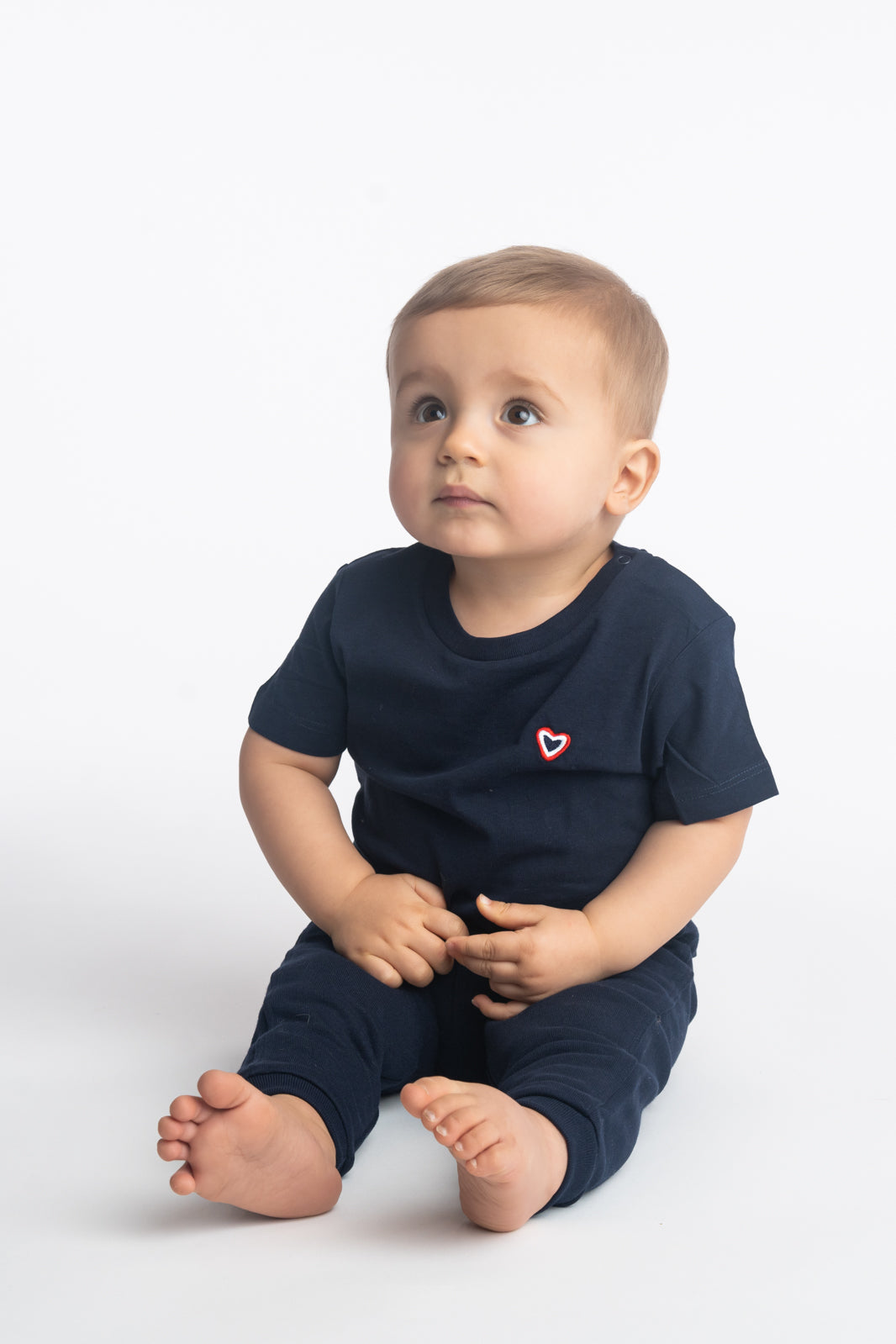 T-shirt bleu marine bébé