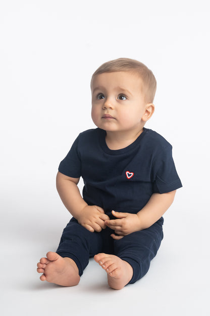 T-shirt bleu marine bébé