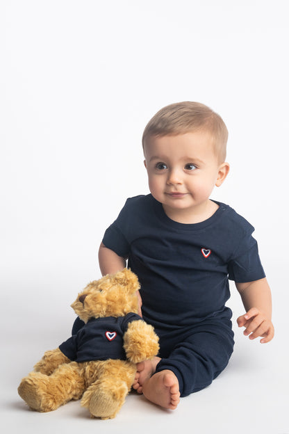 T-shirt bleu marine bébé