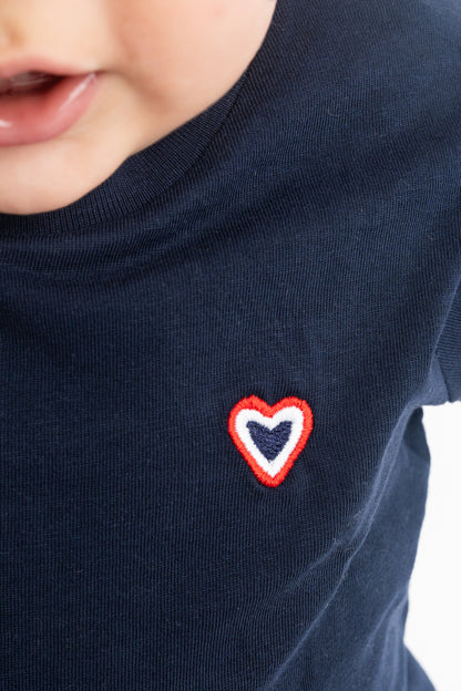 T-shirt bleu marine bébé