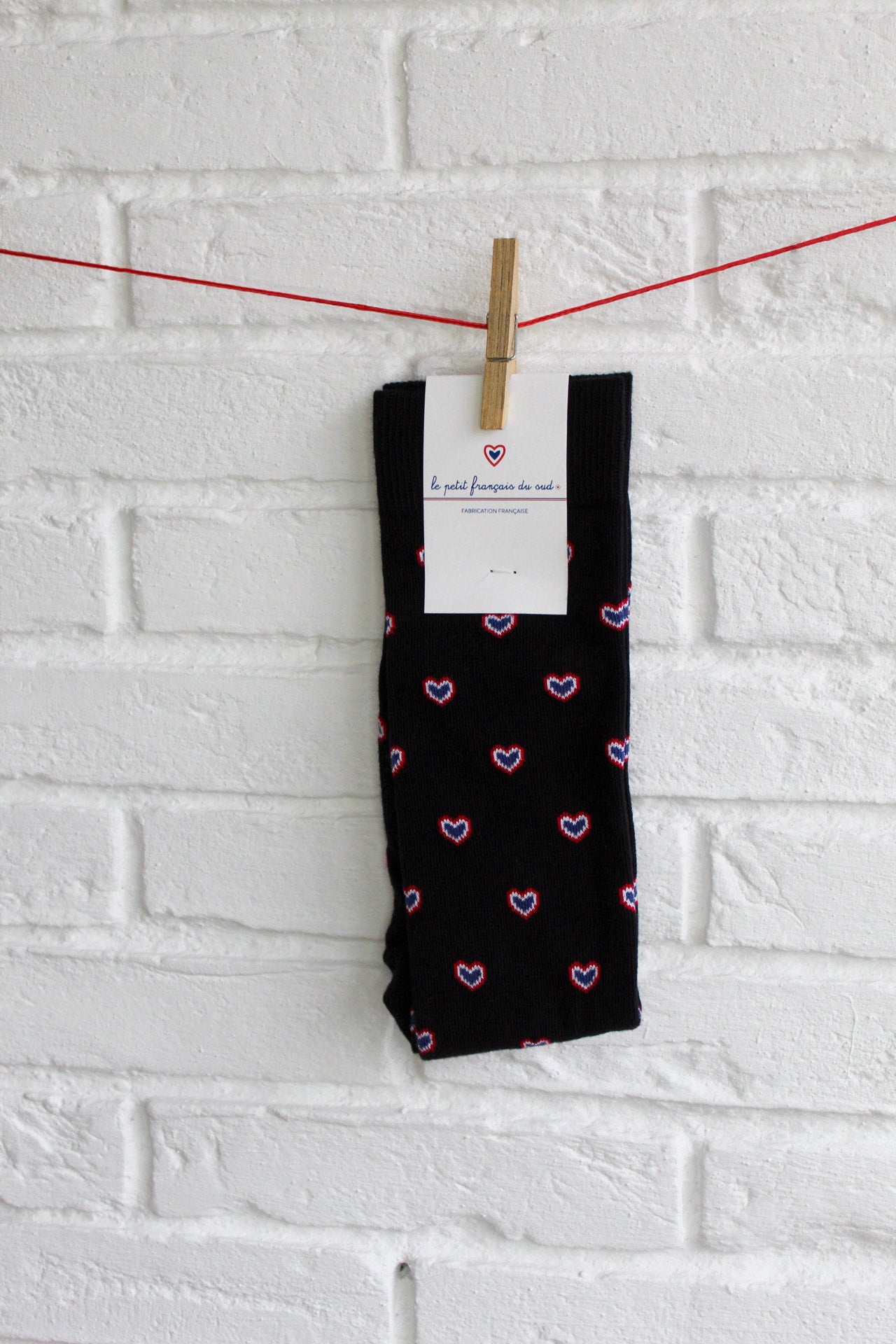 Chaussettes multicoeur noir