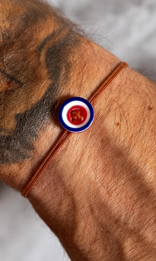 Bracelet bouton cuivre