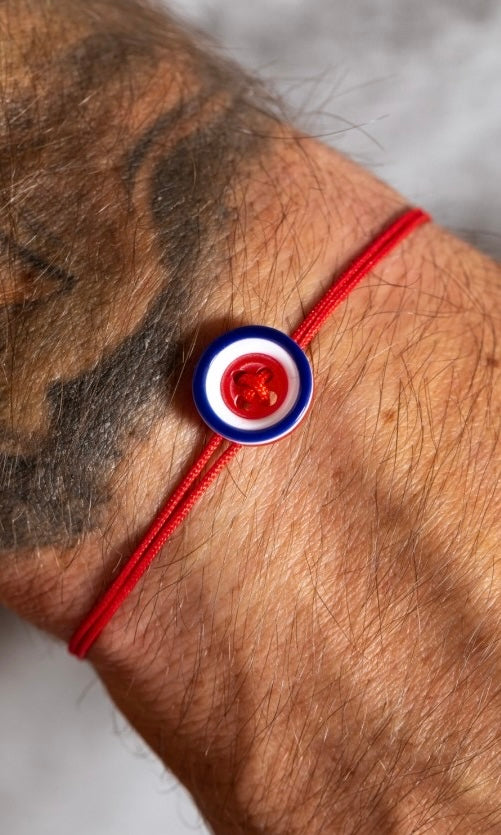 Bracelet bouton rouge