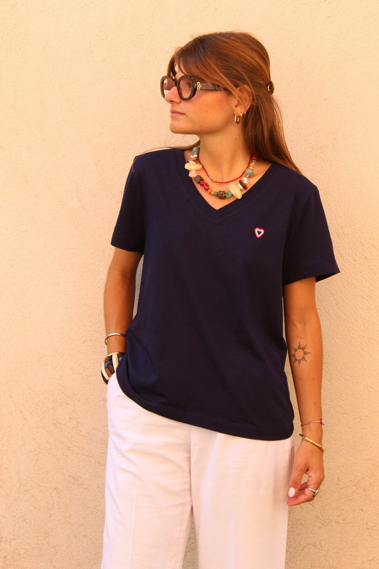 T-shirt marine Marie