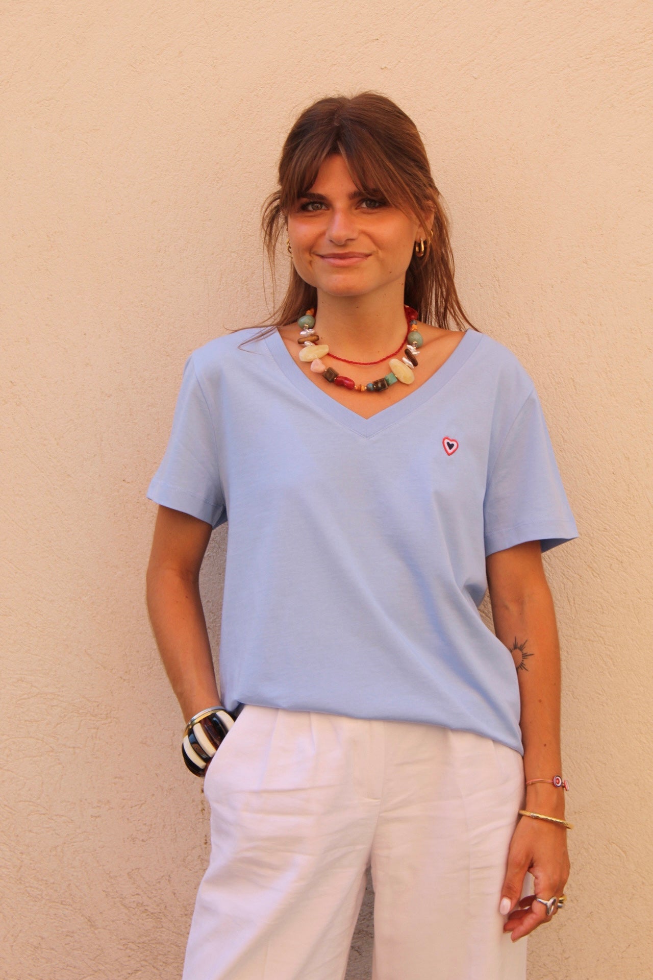 T-shirt bleu ciel Marie