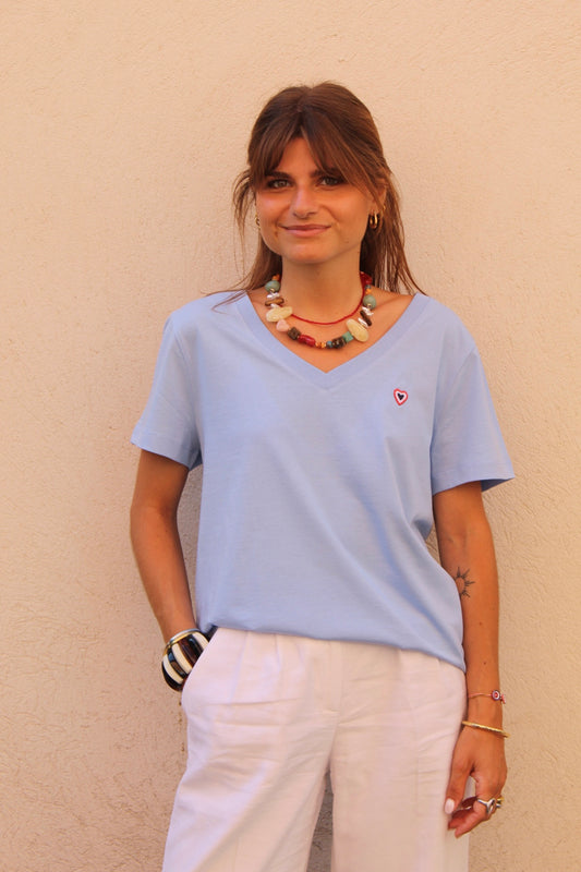 T-shirt bleu ciel Marie