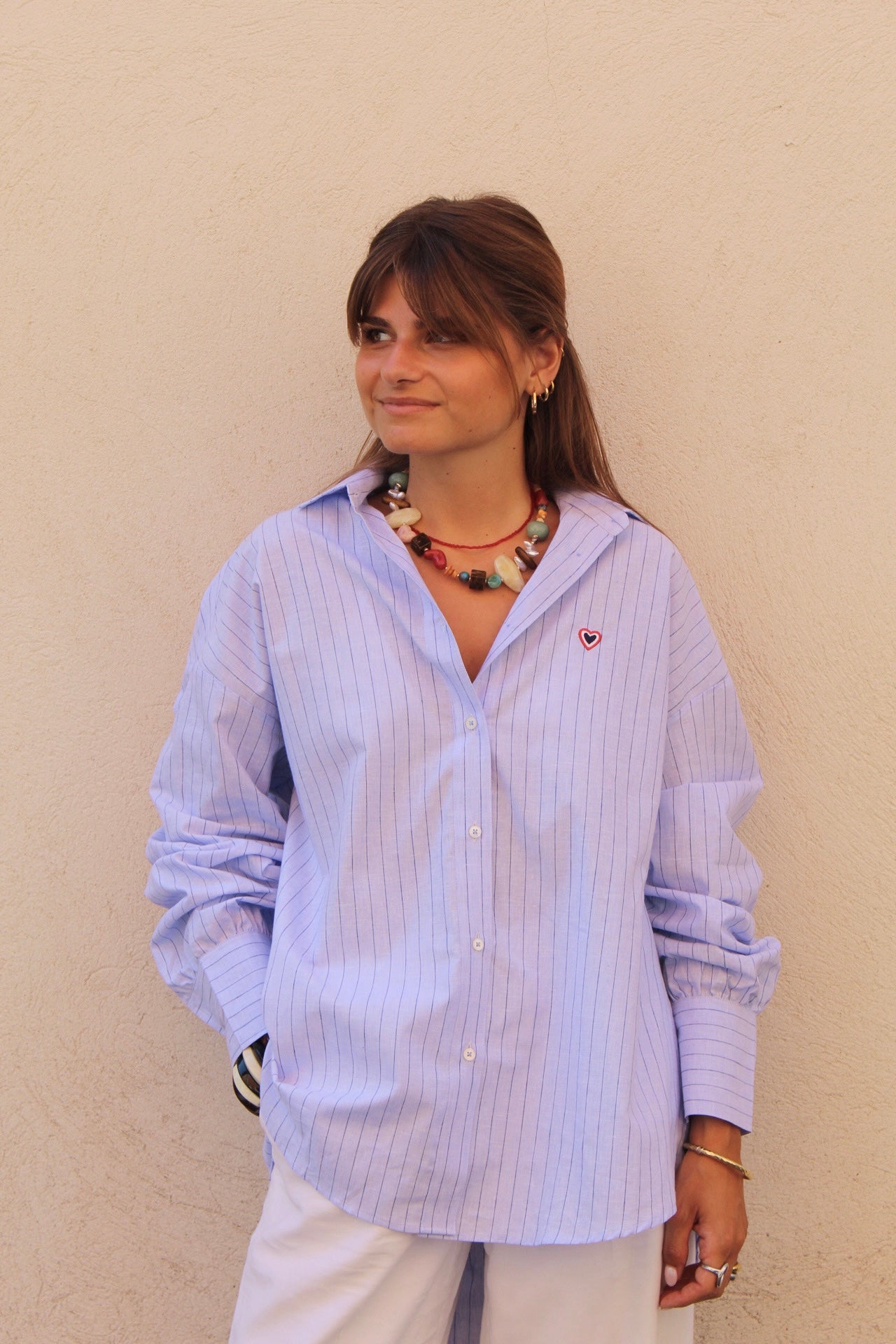 Chemise oversize bleu Jackie