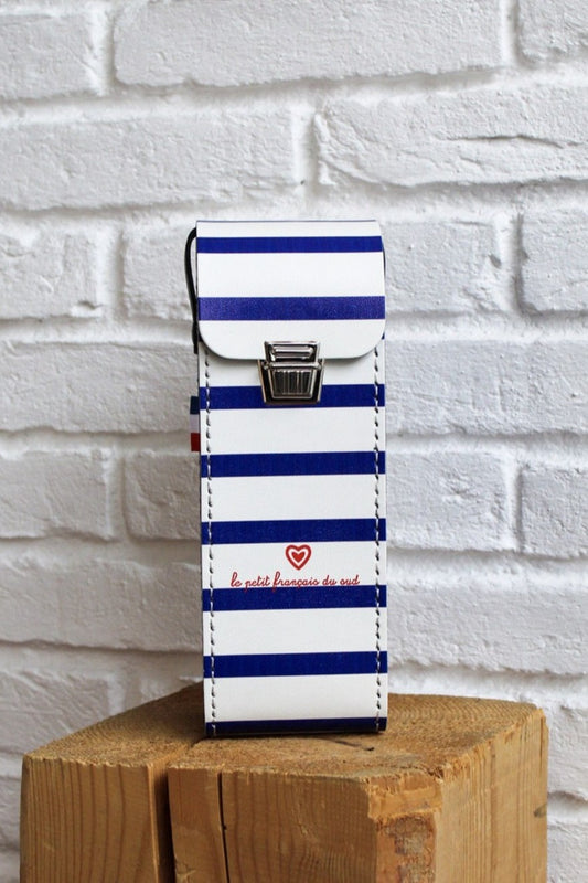 Étui de boules rigide marinière