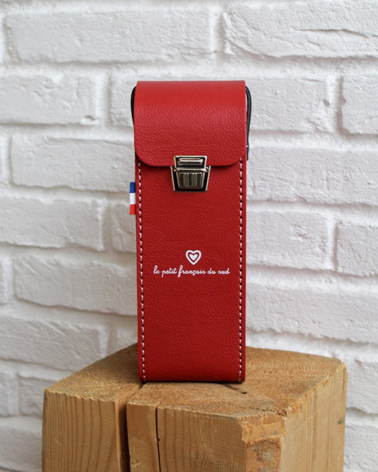 Étui de boules rigide rouge