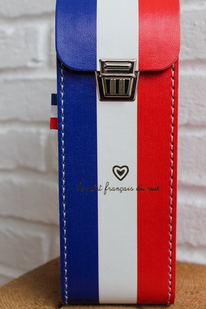 Étui de boules rigide bleu blanc rouge