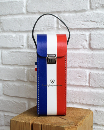 Étui de boules rigide bleu blanc rouge