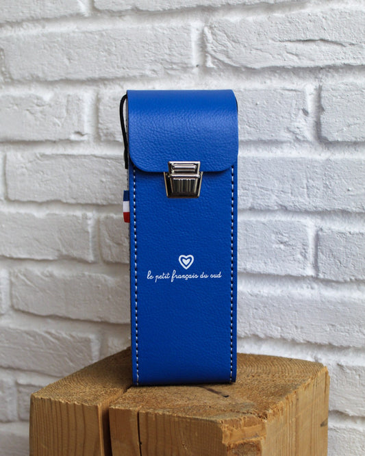 Étui de boules rigide bleu