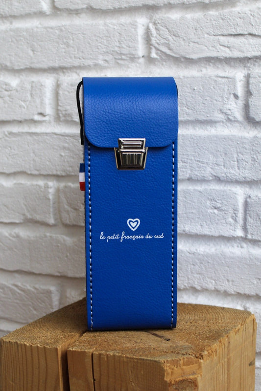 Étui de boules rigide bleu