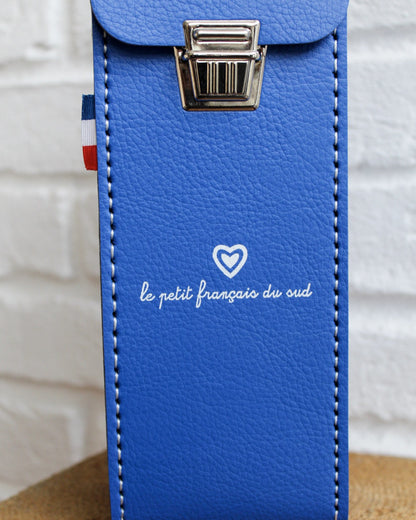 Étui de boules rigide bleu