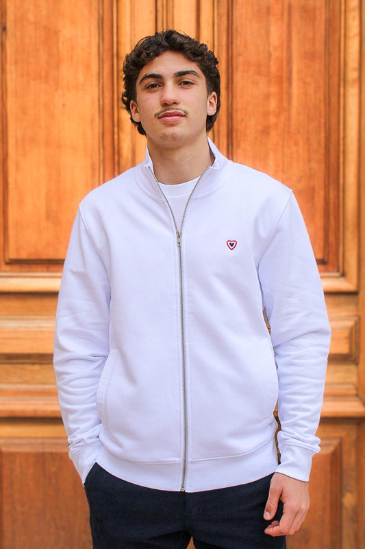 Veste zip blanche