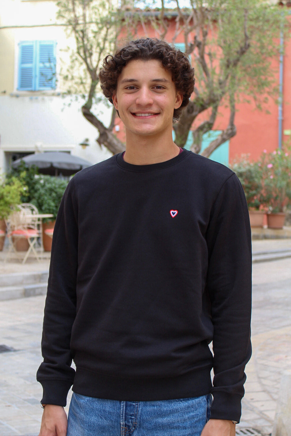 Sweat col rond noir