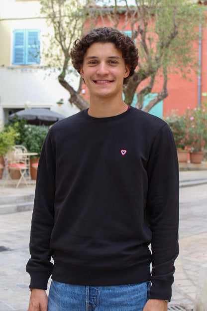 Sweat col rond noir