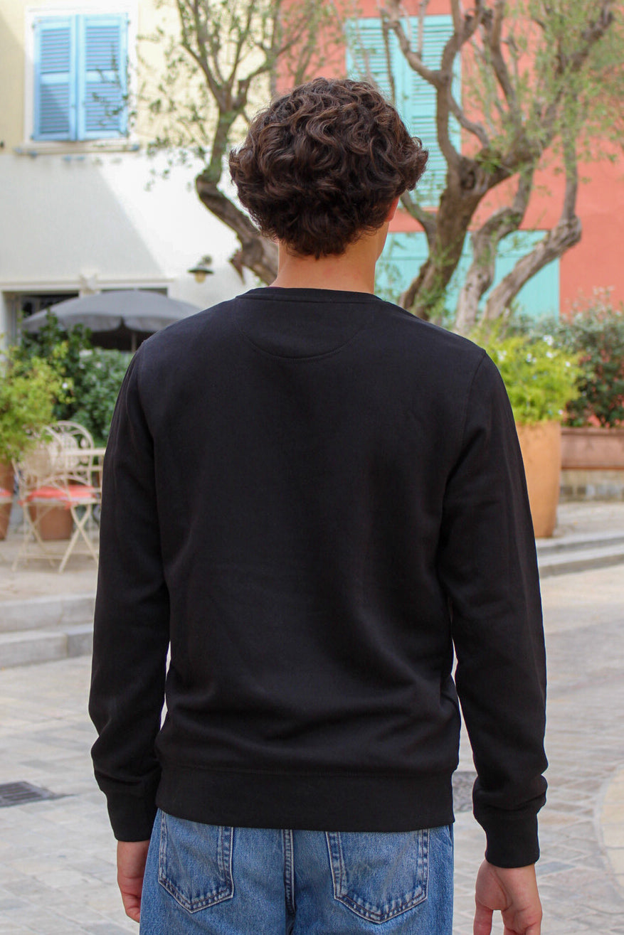 Sweat col rond noir