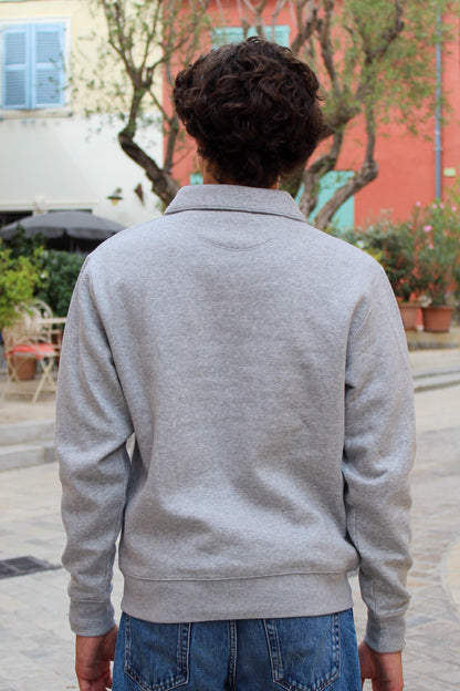 Sweat polo gris