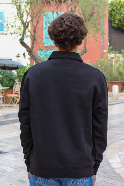 Sweat polo noir
