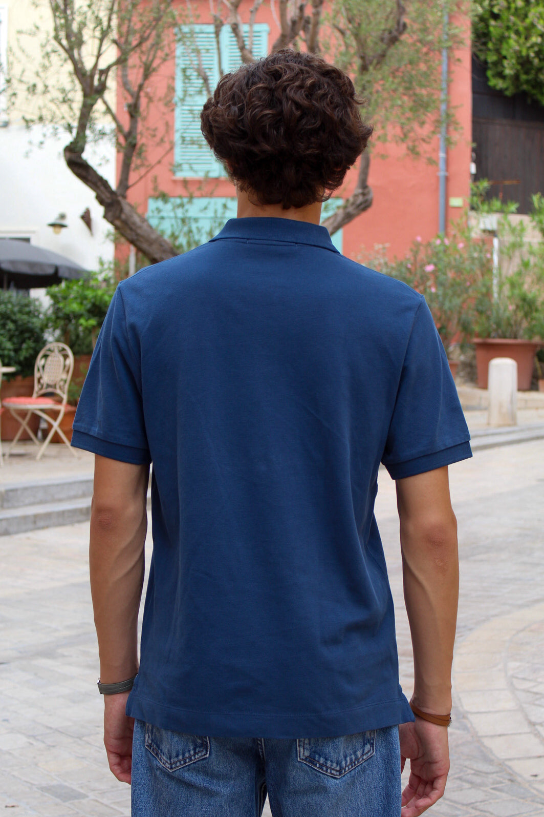 Polo bleu pétrole