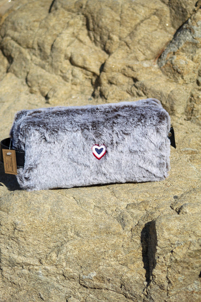 Trousse de toilette moumoute grise