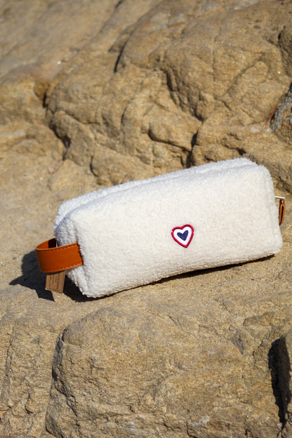 Trousse de toilette écru bouclette