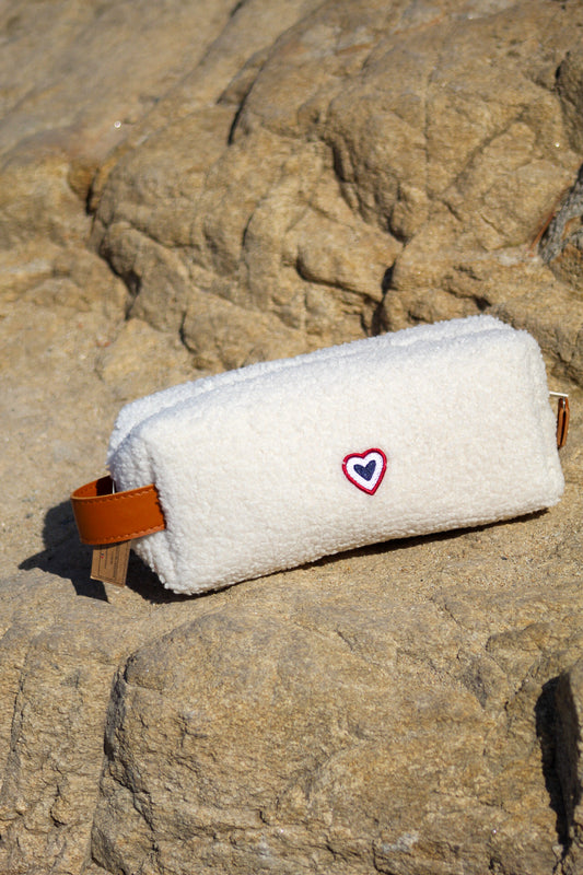 Trousse de toilette écru bouclette